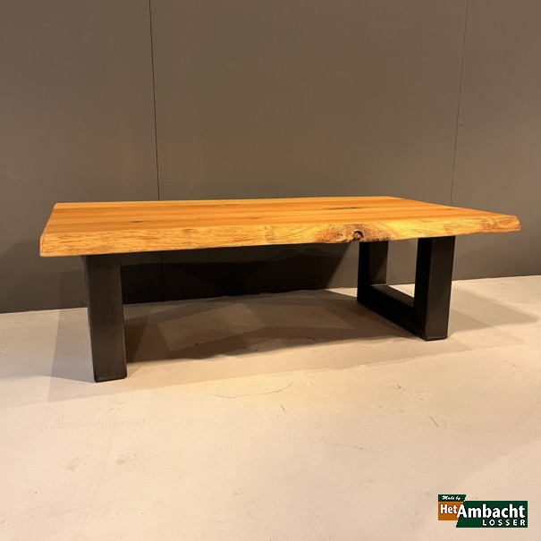 Boomstam eiken salontafel / U-poot
