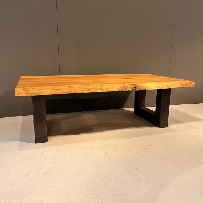 Boomstam eiken salontafel / U-poot