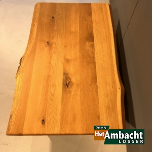 Boomstam eiken salontafel / U poot