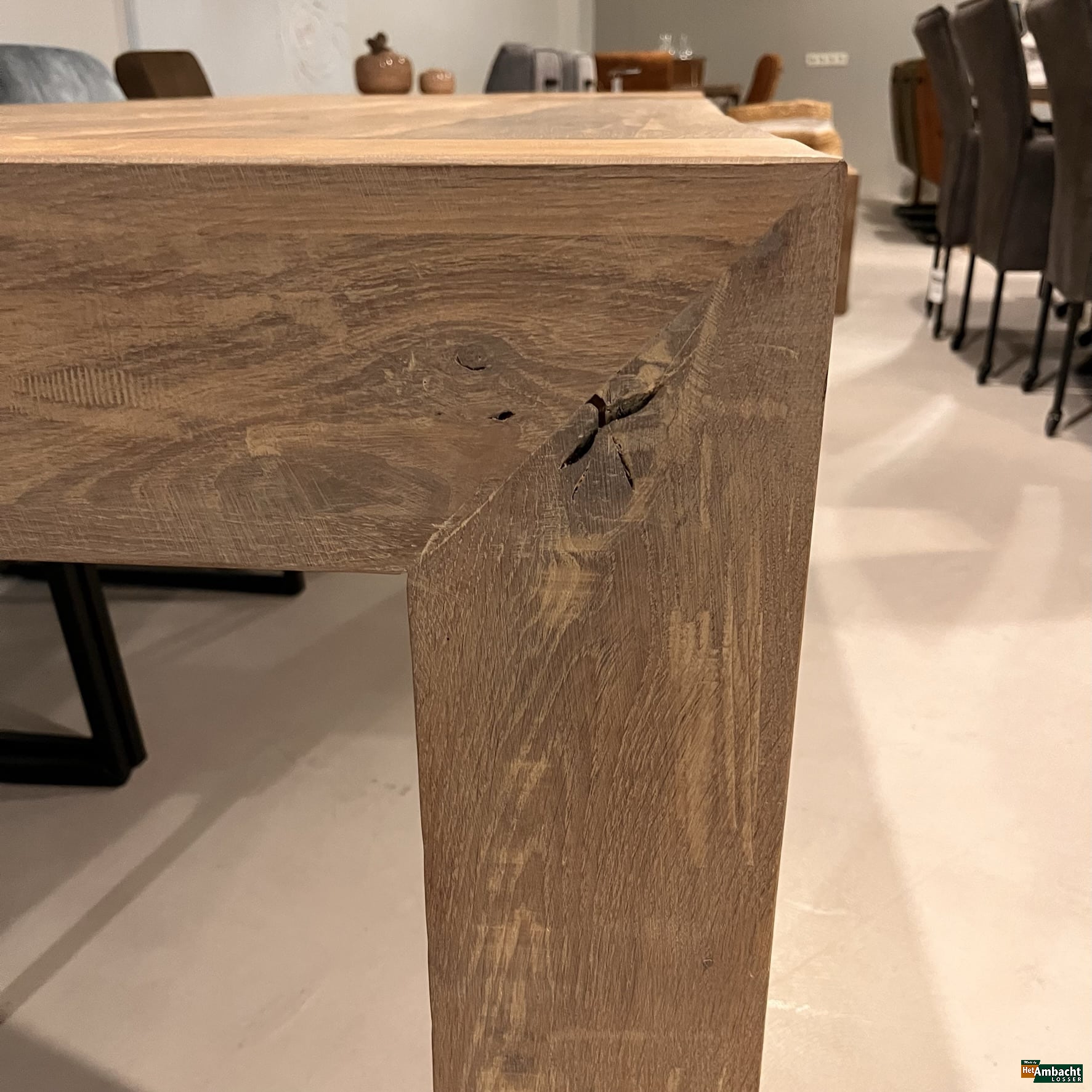 Bruut eiken eettafel 220cm