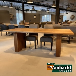 Dubbel eiken eettafel