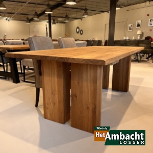 Dubbel eiken eettafel