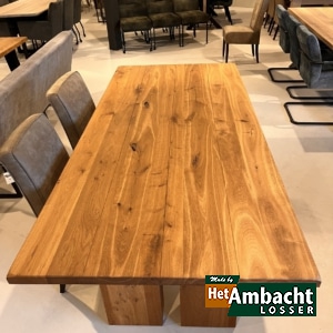 Dubbel eiken eettafel