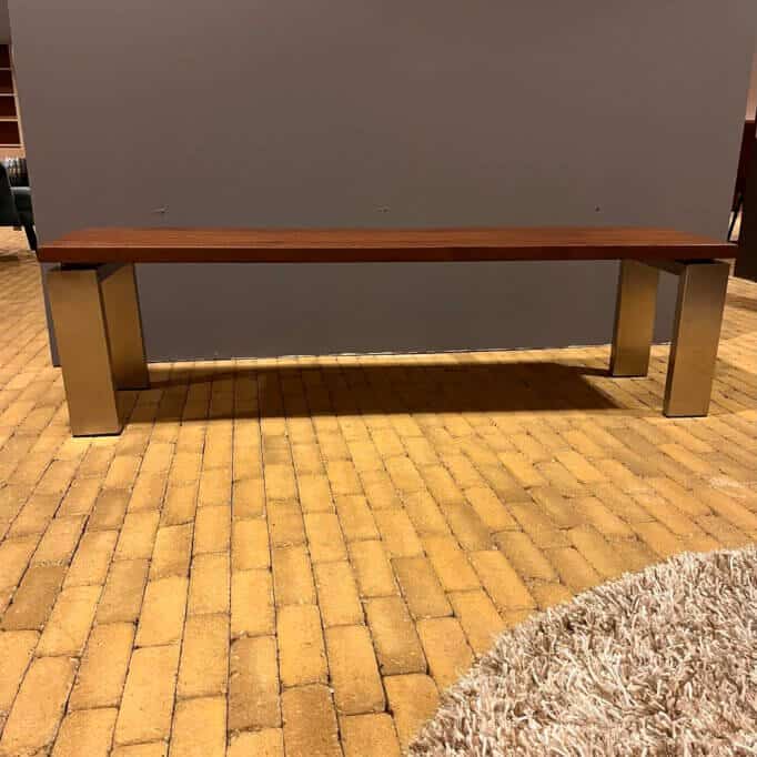 RVS 12x4 / eiken eettafelbank
