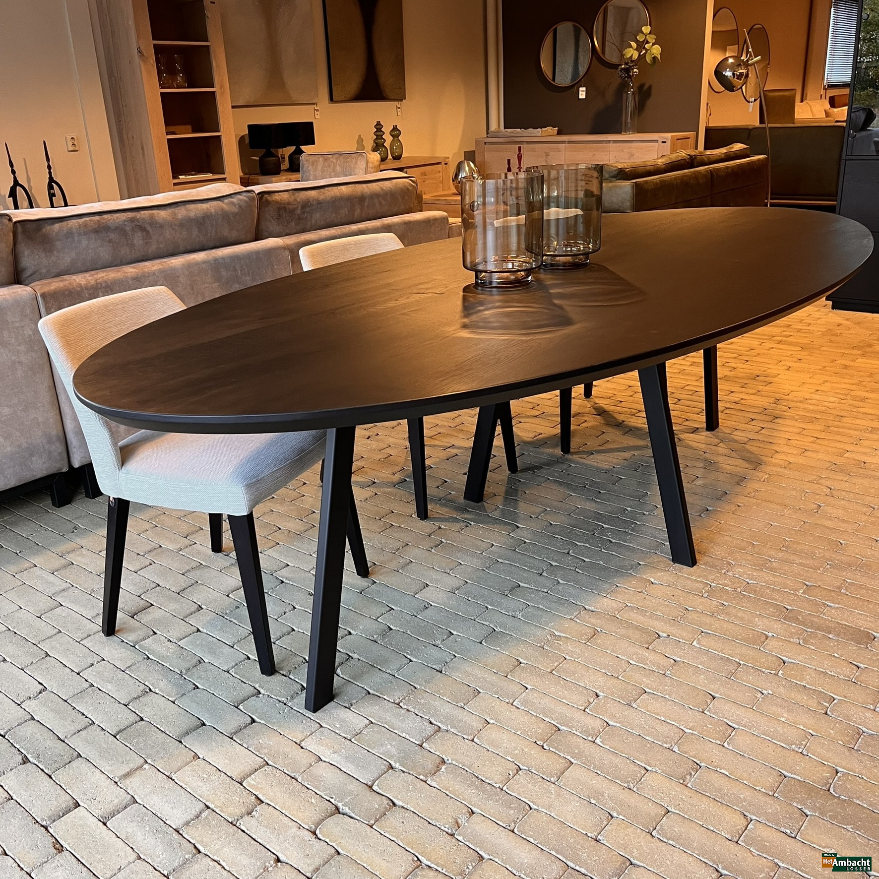 Ellips eiken eettafel Poot no.928