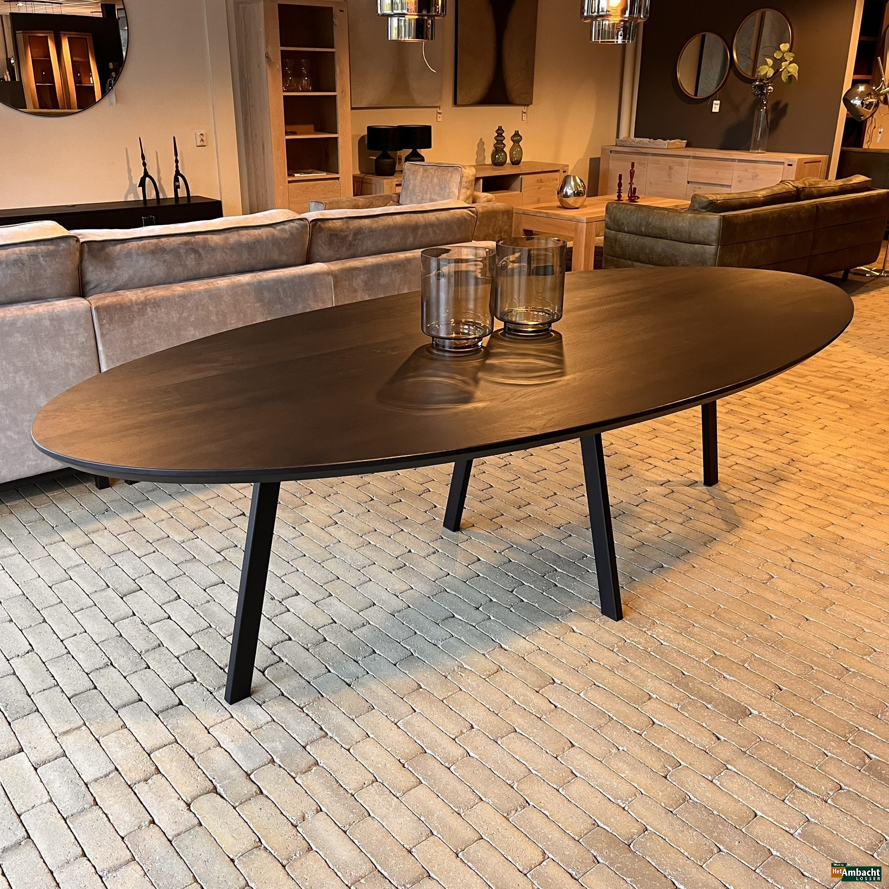 Ellips eiken eettafel Poot no.928