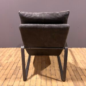 Fauteuil Lex leer Vintage antraciet