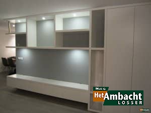 Wandkast RAL9010 met LED verlichting