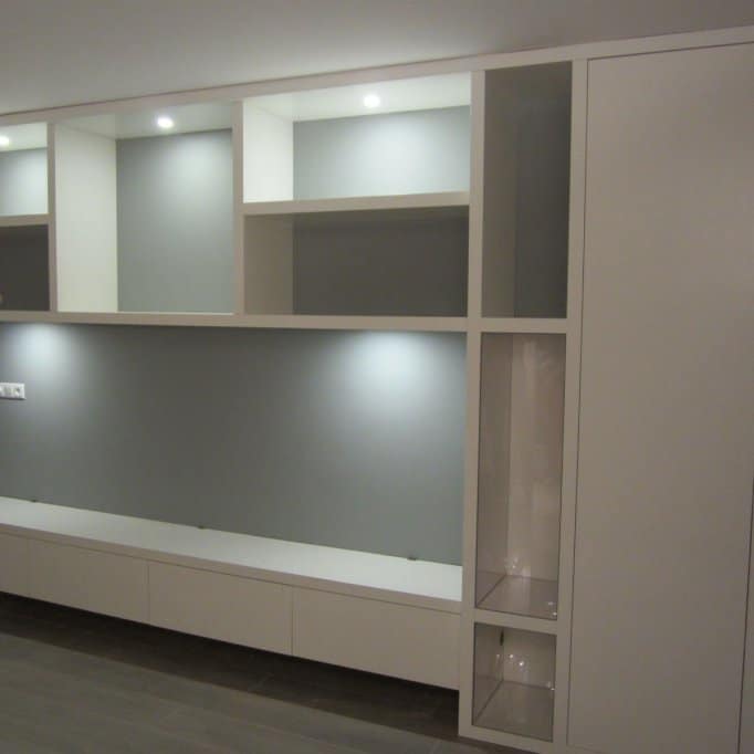 Wandkast MDF RAL9010 + LED verlichting