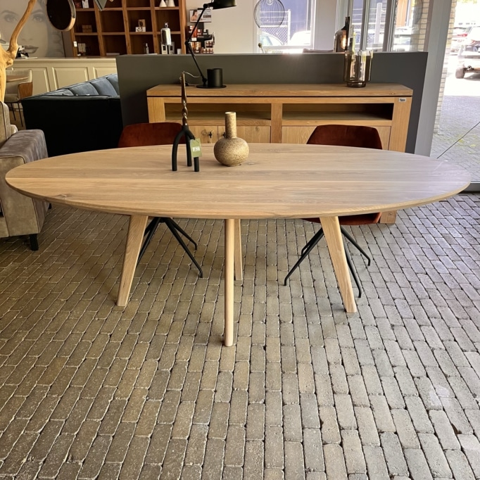 Kopenhagen ellips eiken eettafel