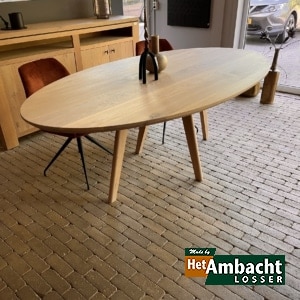 Kopenhagen eiken eettafel ellips (2)