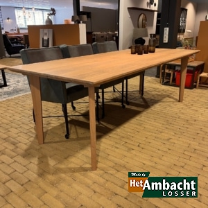 Kopenhagen eiken eettafel rechte poot