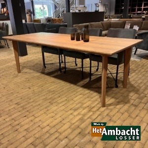 Kopenhagen eiken eettafel rechte poot