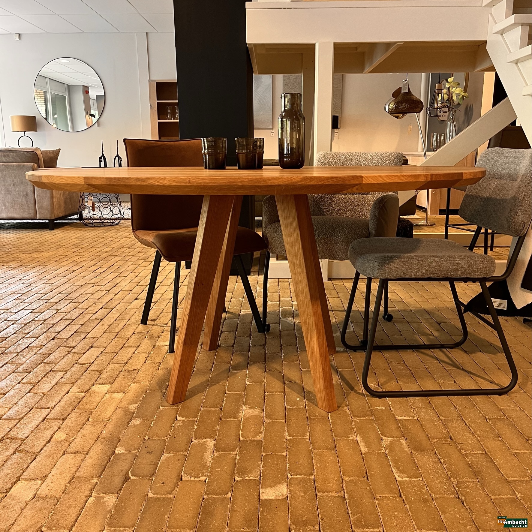 Kopenhagen ronde eiken eettafel