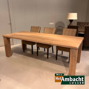 Massief eettafel eiken rustiek