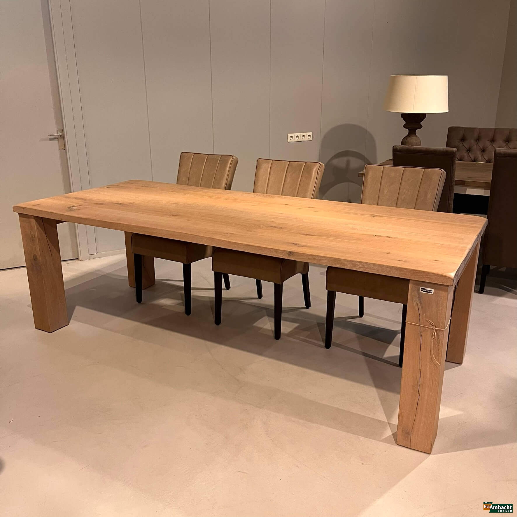 Massief eettafel eiken rustiek