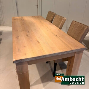 Massief eettafel eiken rustiek