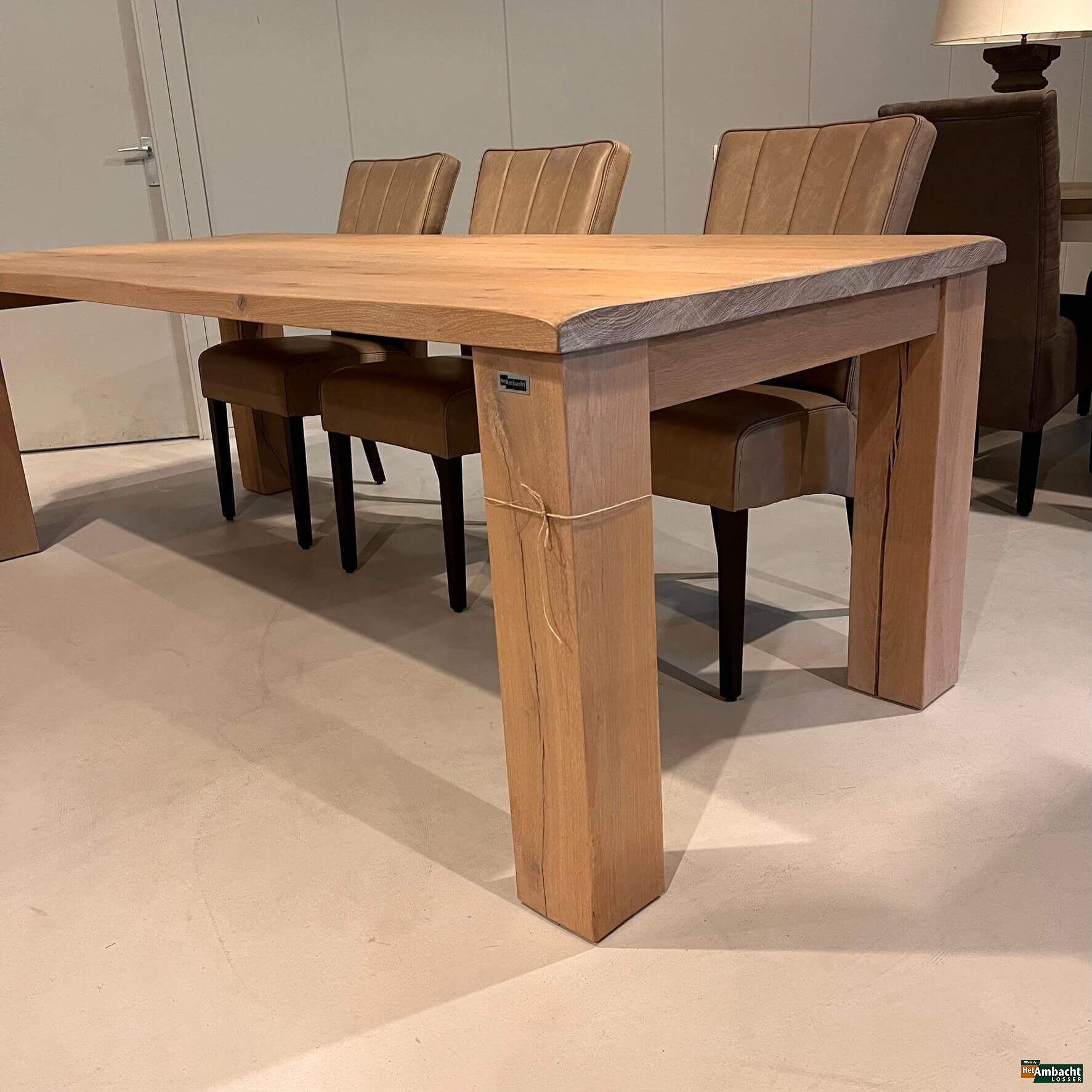 Massief eettafel eiken rustiek