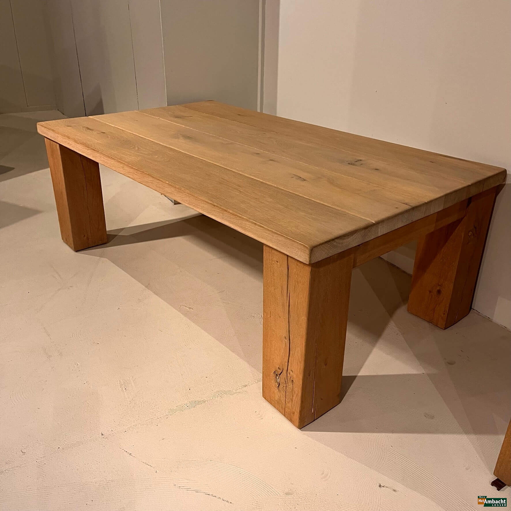 Massief salontafel eiken rustiek
