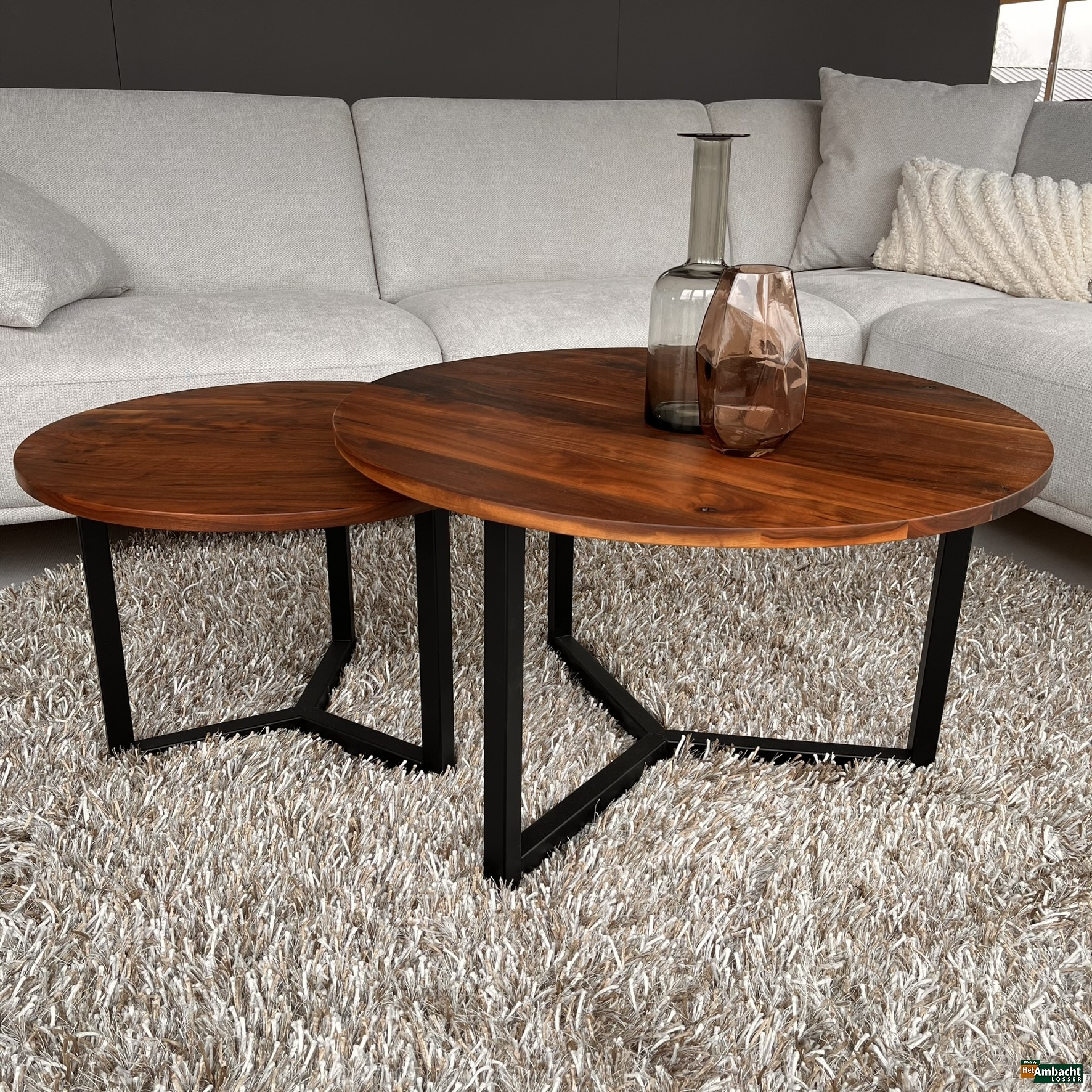 MetalWood noten Frame 3cm Kleur zwart