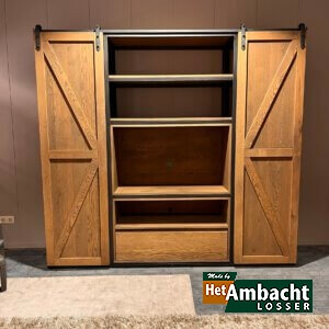 MetalWood schuifdeurkast eiken