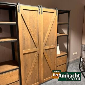 MetalWood schuifdeurkast eiken