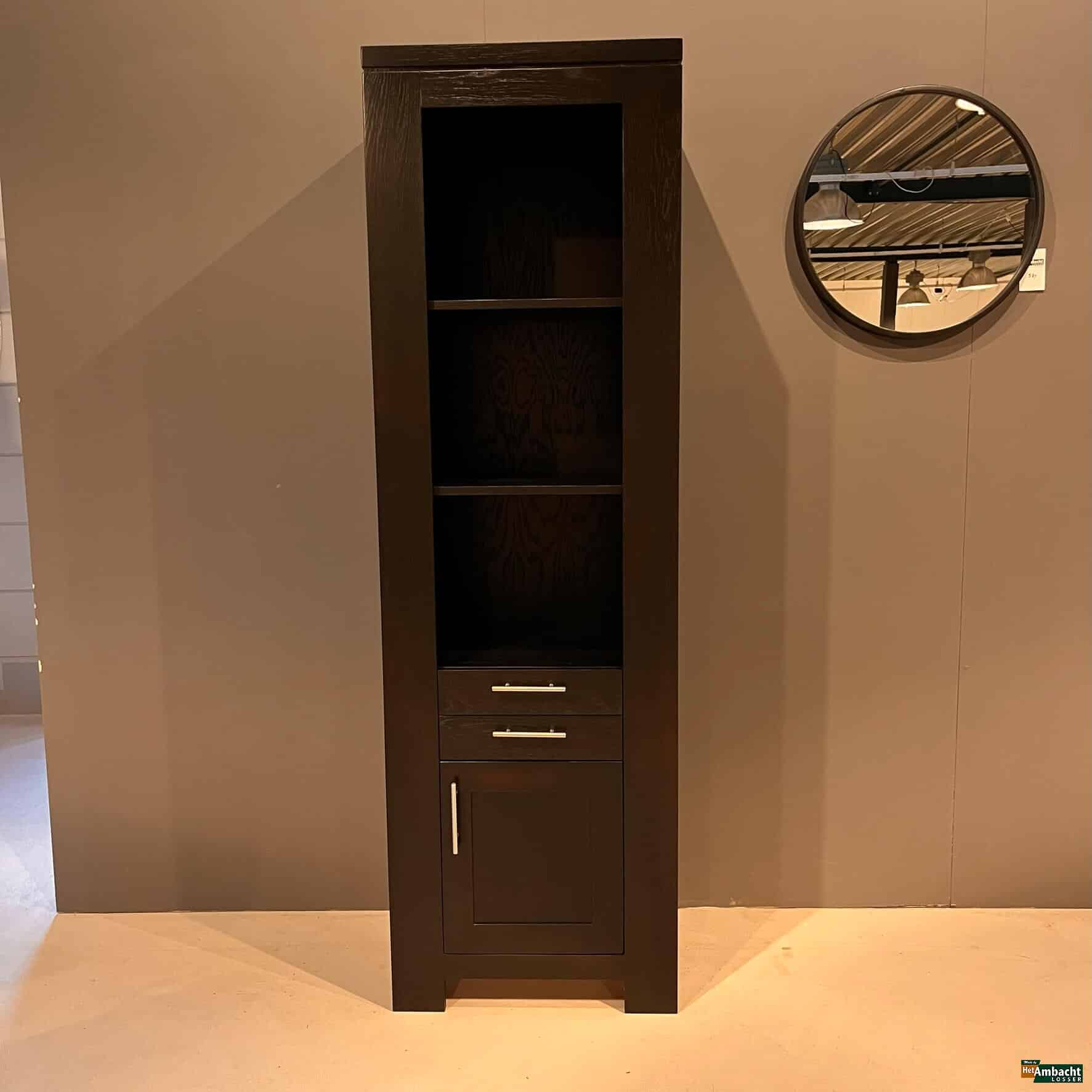 OPRUIMING Bordeaux eiken boekenkast wenge kleur