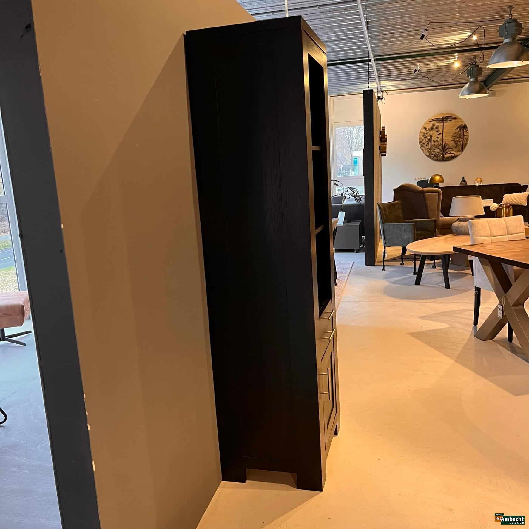 OPRUIMING Bordeaux eiken boekenkast wenge kleur