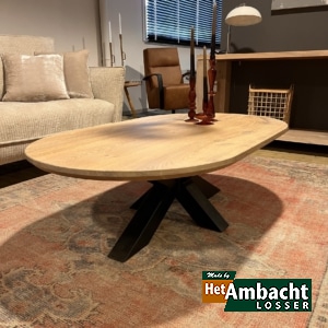 Ovale eiken salontafel Poot no.943