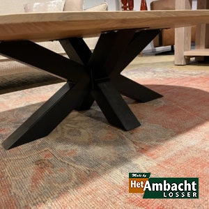 Ovale eiken salontafel Poot no.943