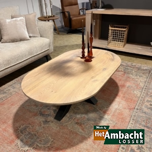 Ovale eiken salontafel Poot no.943