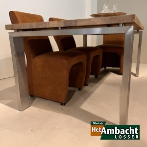 RVS 12×4 eettafel