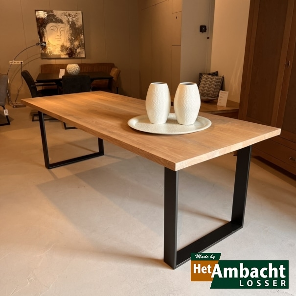 Rechthoekige eiken eettafel - Poot 921