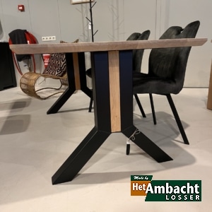 Rechthoekige eiken eettafel – Poot no.925