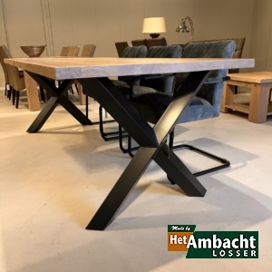 Rechthoekige eiken eettafel – Poot no. 960