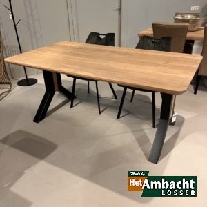 Rechthoekige eiken eettafel – Poot no.925