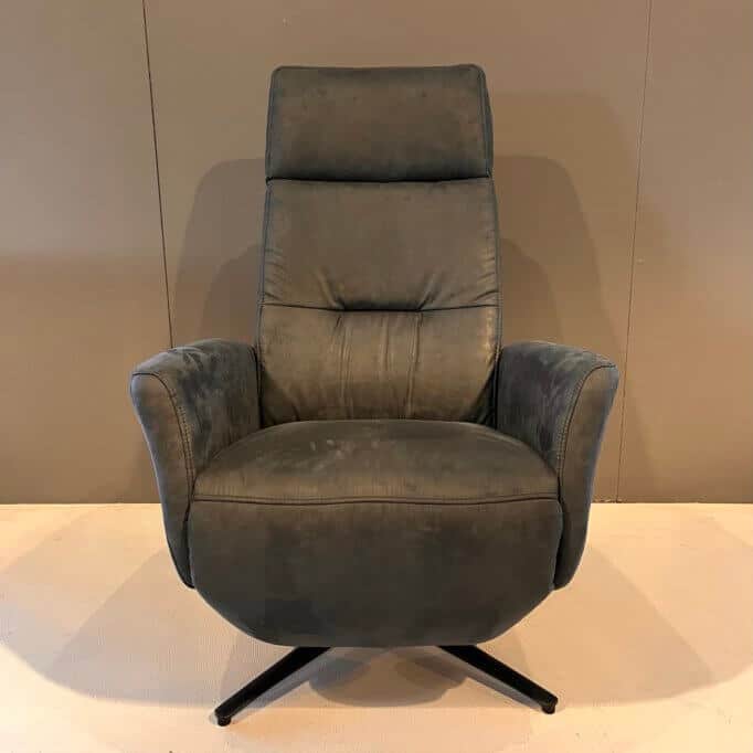 OPRUIMING! Relaxfauteuil LF103 Cow antracite