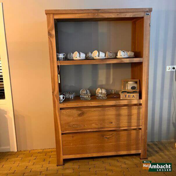 Robuust boekenkast eiken