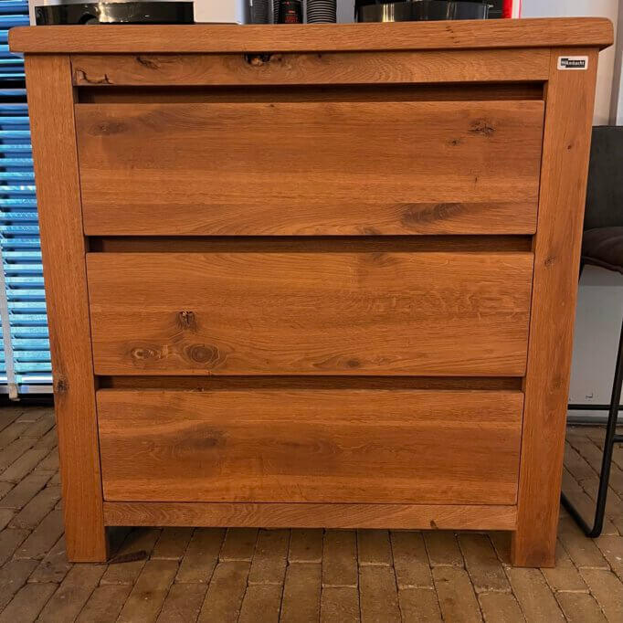 Robuust ladenkast eiken