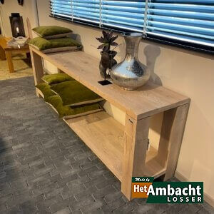 Stoer eiken wandtafel (1)