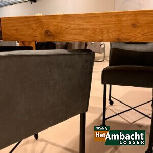 Uitschuif-inleg eettafel eiken
