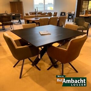 Vierkant eiken eettafel – Poot no.924