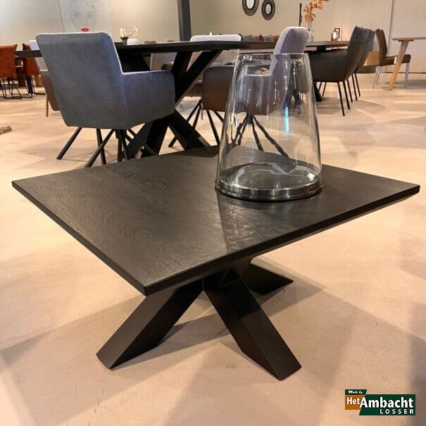 Vierkant eiken salontafel - Poot no.944